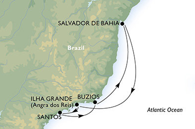 Kouzlo Brazílie ze Santosu na lodi MSC Preziosa