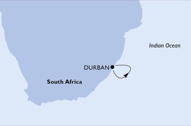 Jihoafrická republika, z Durbanu na lodi MSC Sinfonia