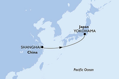 Čína, Japonsko ze Šanghaje na lodi MSC Splendida