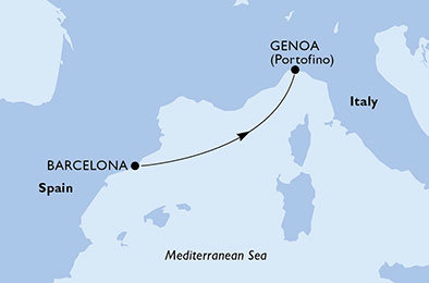 Španělsko, Itálie z Barcelony na lodi MSC Opera