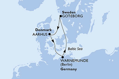 Německo, Švédsko, Dánsko z Warnemünde na lodi MSC Poesia