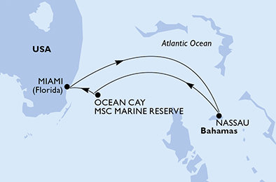 USA, Bahamy z Miami na lodi MSC Meraviglia