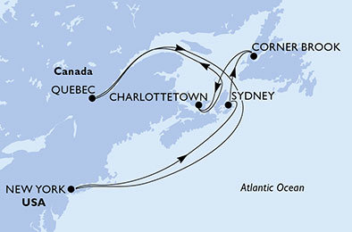 USA - Východní pobřeží, Kanada z New Yorku na lodi MSC Meraviglia