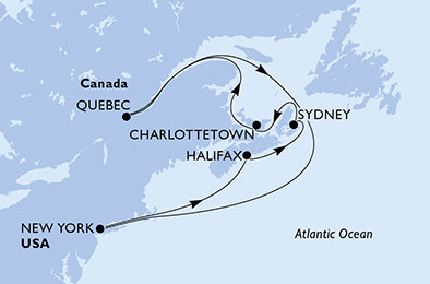 USA - Východní pobřeží, Kanada z New Yorku na lodi MSC Meraviglia