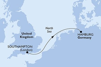 Velká Británie, Německo ze Southamptonu na lodi MSC Magnifica
