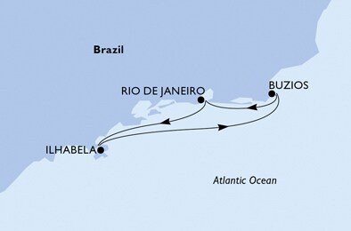 Brazílie z Rio de Janeira na lodi MSC Seaview