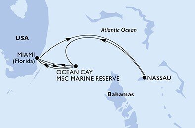 USA, Bahamy z Miami na lodi MSC Divina