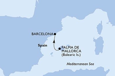 Španělsko z Palma de Mallorca na lodi MSC Seaview