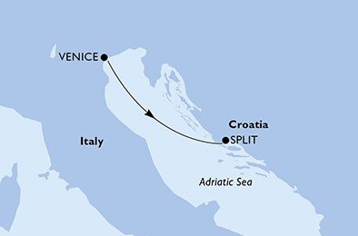 Itálie, Chorvatsko z Benátek na lodi MSC Armonia