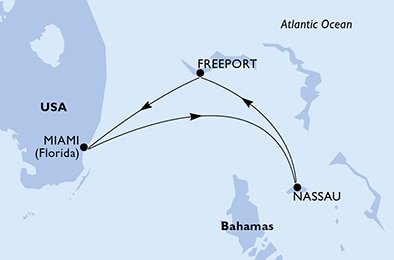 USA, Bahamy z Miami na lodi MSC Divina