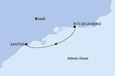 Brazílie z Rio de Janeira na lodi MSC Lirica