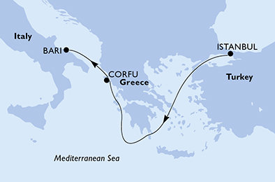 Turecko, Řecko, Itálie z Istanbulu na lodi MSC Sinfonia