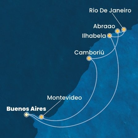 Argentina, Uruguay, Brazílie z Buenos Aires na lodi Costa Serena