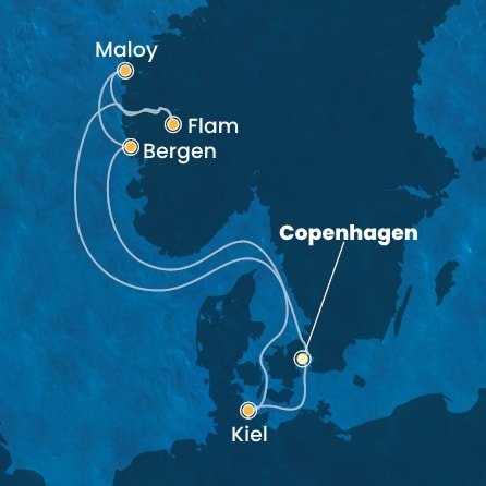 Dánsko, Norsko, Německo z Kodaně na lodi Costa Diadema