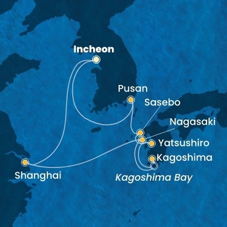 Jižní Korea, Japonsko, Čína ze Soulu na lodi Costa Serena