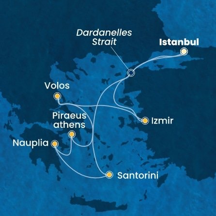 Turecko, Řecko z Istanbulu na lodi Costa Pacifica