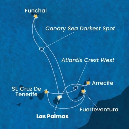 Španělsko, Portugalsko z Las Palmas na lodi Costa Smeralda