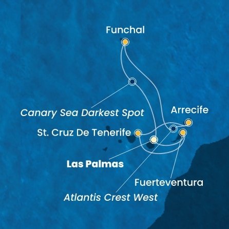 Španělsko, Portugalsko z Las Palmas na lodi Costa Smeralda