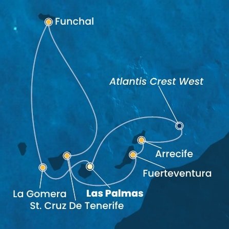 Španělsko, La Gomera, Portugalsko z Las Palmas na lodi Costa Pacifica