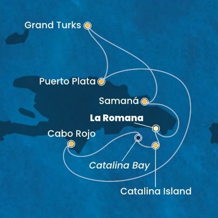 Dominikánská republika, Zámořské území Velké Británie z La Romany na lodi Costa Fascinosa