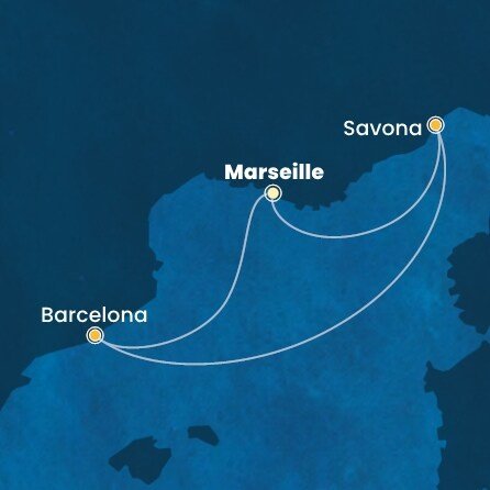 Francie, Itálie, Španělsko z Marseille na lodi Costa Fascinosa