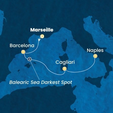 Francie, Španělsko, Itálie z Marseille na lodi Costa Toscana