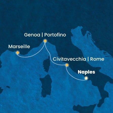 Itálie, Francie z Neapole na lodi Costa Toscana