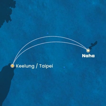 Japonsko, Tchaj-wan z Naha na lodi Costa Serena