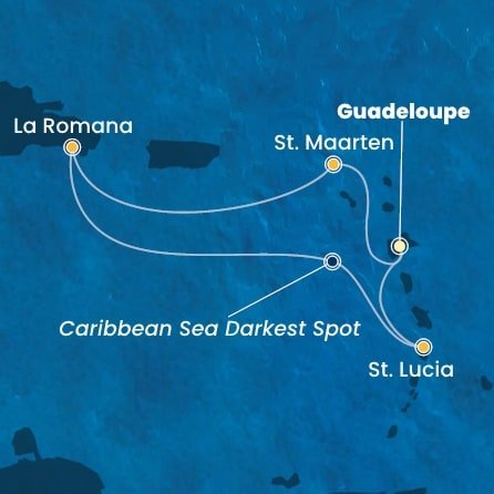 Guadeloupe, Svatý Martin, Dominikánská republika, Svatá Lucie z Pointe-à-Pitre na lodi Costa Fascinosa