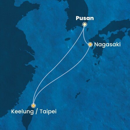 Jižní Korea, Tchaj-wan, Japonsko na lodi Costa Serena