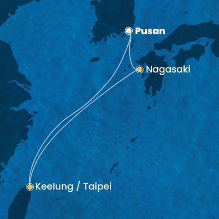 Jižní Korea, Japonsko, Tchaj-wan na lodi Costa Serena