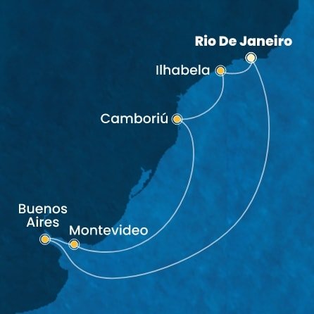Brazílie, Argentina, Uruguay z Rio de Janeira na lodi Costa Serena
