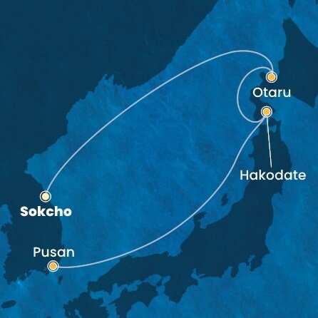 Jižní Korea, Japonsko ze Sokcha na lodi Costa Serena