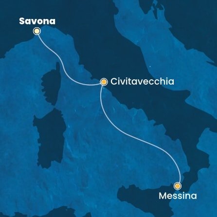 Itálie ze Savony na lodi Costa Serena