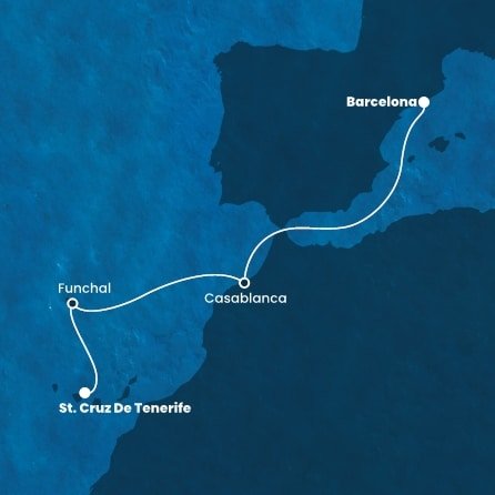 Španělsko, Madeira, Maroko z Tenerife na lodi Costa Fortuna