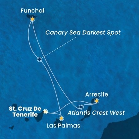 Španělsko, Portugalsko z Tenerife na lodi Costa Smeralda