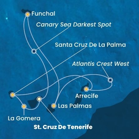 Španělsko, La Gomera, Portugalsko z Tenerife na lodi Costa Pacifica
