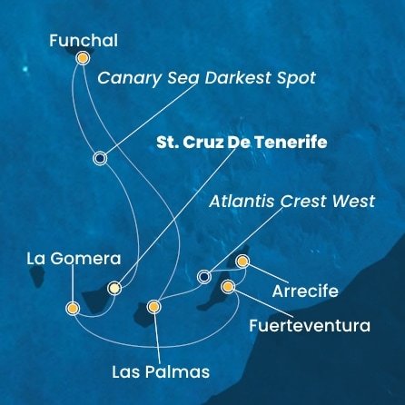 Španělsko, La Gomera, Portugalsko z Tenerife na lodi Costa Fortuna