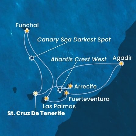 Španělsko, Maroko, Portugalsko z Tenerife na lodi Costa Fortuna