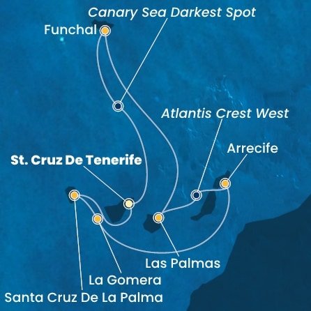 Španělsko, La Gomera, Portugalsko z Tenerife na lodi Costa Fortuna