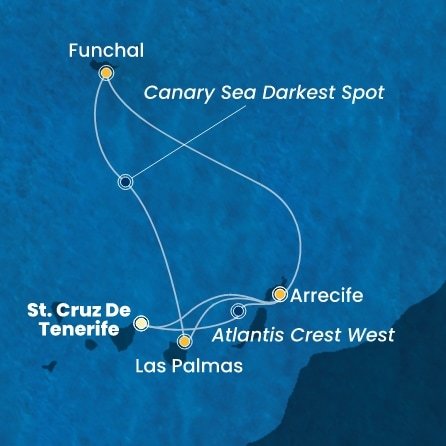 Španělsko, Portugalsko z Tenerife na lodi Costa Smeralda