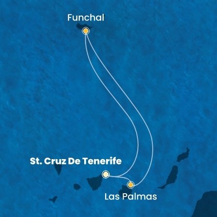 Španělsko, Portugalsko z Tenerife na lodi Costa Smeralda