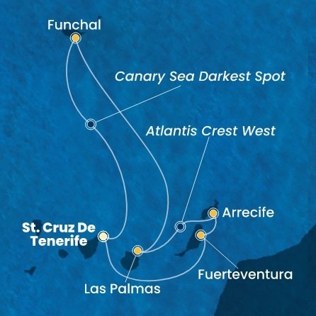 Španělsko, Portugalsko z Tenerife na lodi Costa Smeralda