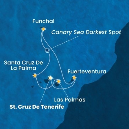 Španělsko, Portugalsko z Tenerife na lodi Costa Smeralda