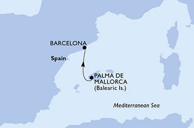 Španělsko z Palmy de Mallorca na lodi MSC Grandiosa