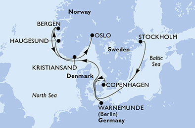 Švédsko, Dánsko, Německo, Norsko ze Stockholmu na lodi MSC Magnifica