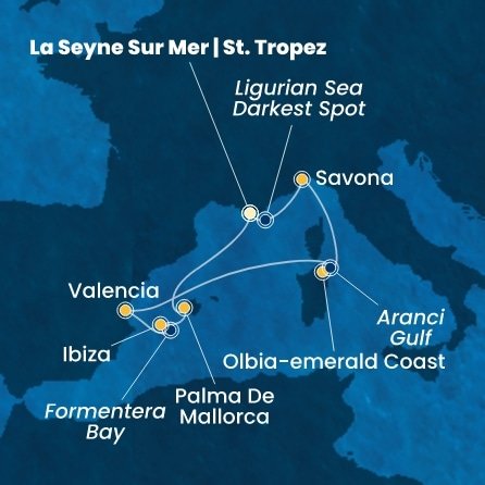 Francie, Itálie, Španělsko z Toulonu na lodi Costa Fascinosa