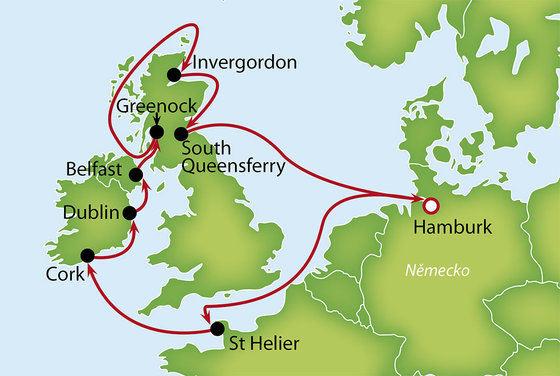 Zažijte svérázné Irsko i sever Velké Británie z paluby výletní lodi MSC Orchestra