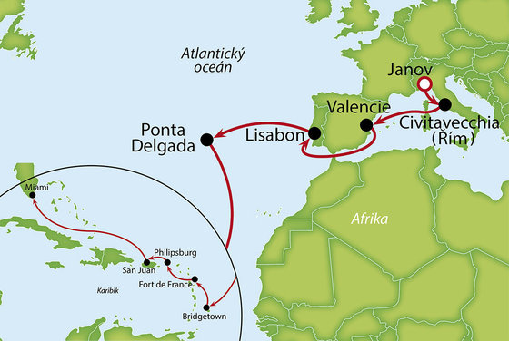 Přeplavba Atlantiku na palubě luxusní MSC Divina
