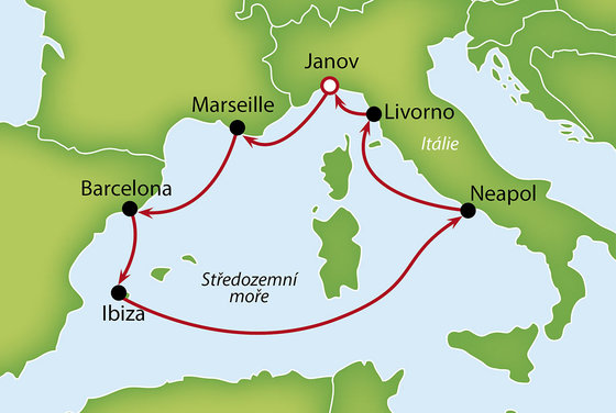 Západní Středomoří se zastávkou na Ibize na palubě luxusní výletní lodi